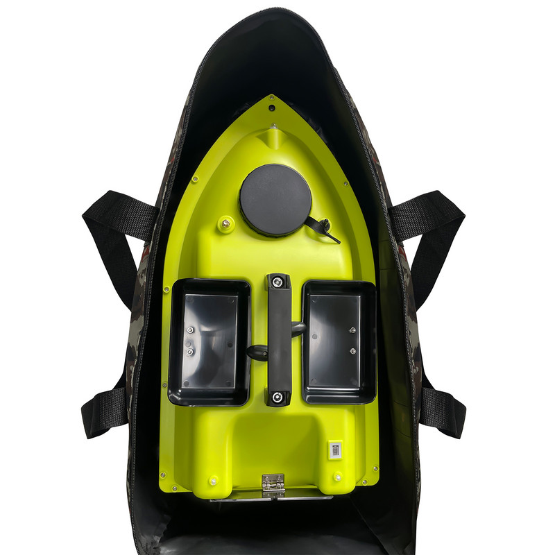 Makšķerēšanas ēsmas laivas soma rokassomiņa pārnēsāšanas soma ēsmas laivai Dubulti rāvējslēdzēji ūdeni atgrūdošs audums zvejas laivas uzglabāšanas soma 2023