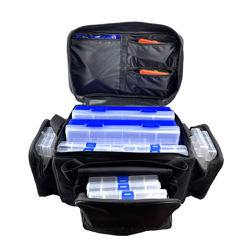 50 * 30 * 25 cm ūdensnecaurlaidīgs makšķerēšanas soma neilona liela ietilpība daudzfunkcionāla makšķerēšanas piederumu soma Divslāņu āra makšķerēšanas tīkla soma