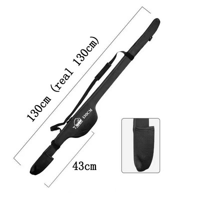 120/125/130/135/140cm Spinninga makšķerēšanas mugursoma plecu soma Spoles pārsegs Uzglabāšanas staba turētājs Salokāms neilona stieņa futrālis J478