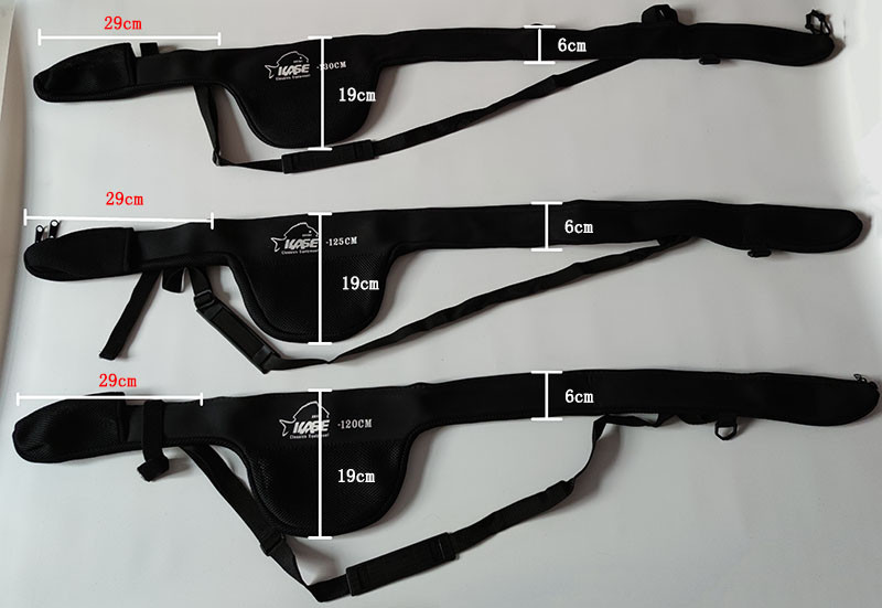 120/125/130/135/140cm Spinninga makšķerēšanas mugursoma plecu soma Spoles pārsegs Uzglabāšanas staba turētājs Salokāms neilona stieņa futrālis J478