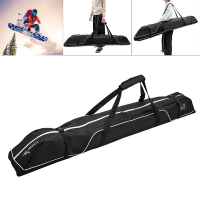 Oxford szövetből készült snowboardhuzat vízálló sífelszerelés-tároló táskával, kopásálló, karcálló kültéri sportokhoz