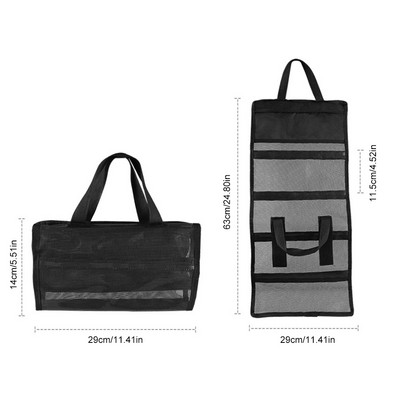 Pārnēsājamas makšķerēšanas ēsmas somas, netīrumu izturīgas sieta salokāmas ēsmas pievilināšanas āķa rokassomiņas, elpojošas, nodilumizturīgas zvejas rīku piederumi