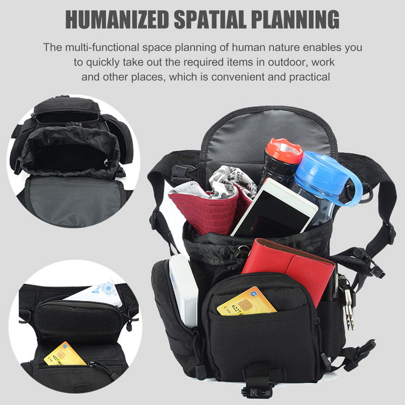 Molle torbica Paketi za remen za struk Mamci Pribor za pecanje Skladištenje Torbe s patentnim zatvaračem Kampiranje na otvorenom Planinarenje Putovanja Vojna taktika Torba za noge