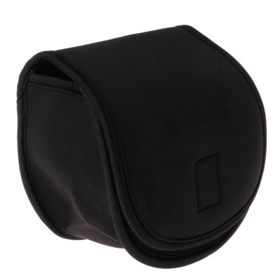 Pārnēsājama makšķerēšanas spoles soma vērpšanas spoles maisiņš Baitcasting makšķerēšanas spoles soma bungu vērpšanai plostu spolei zvejai aizsargājošs melns