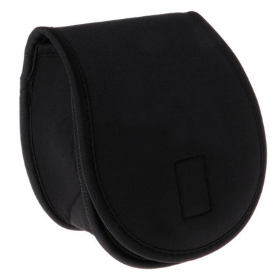 Pārnēsājama makšķerēšanas spoles soma vērpšanas spoles maisiņš Baitcasting makšķerēšanas spoles soma bungu vērpšanai plostu spolei zvejai aizsargājošs melns