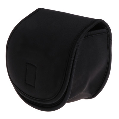 Pārnēsājama makšķerēšanas spoles soma vērpšanas spoles maisiņš Baitcasting makšķerēšanas spoles soma bungu vērpšanai plostu spolei zvejai aizsargājošs melns