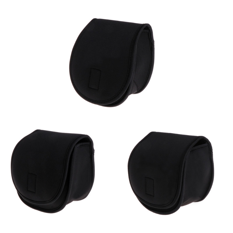 Pārnēsājama makšķerēšanas spoles soma vērpšanas spoles maisiņš Baitcasting makšķerēšanas spoles soma bungu vērpšanai plostu spolei zvejai aizsargājošs melns