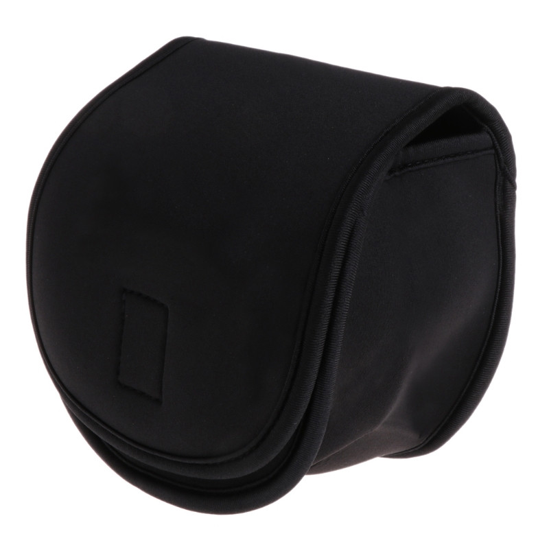 Pārnēsājama makšķerēšanas spoles soma vērpšanas spoles maisiņš Baitcasting makšķerēšanas spoles soma bungu vērpšanai plostu spolei zvejai aizsargājošs melns