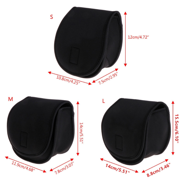 Pārnēsājama makšķerēšanas spoles soma vērpšanas spoles maisiņš Baitcasting makšķerēšanas spoles soma bungu vērpšanai plostu spolei zvejai aizsargājošs melns