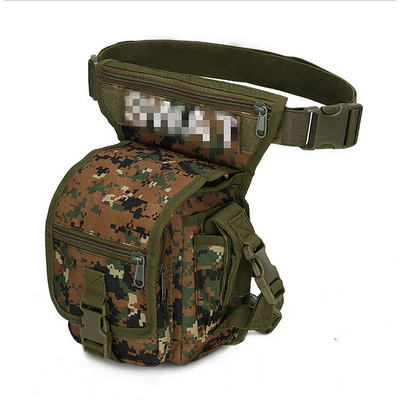 600D ūdensnecaurlaidīga neilona motociklu izjādes kempinga soma vīriešiem militārā taktiskā nolaižamā kāju soma vidukļa soma ar regulējamu augšstilbu siksnu