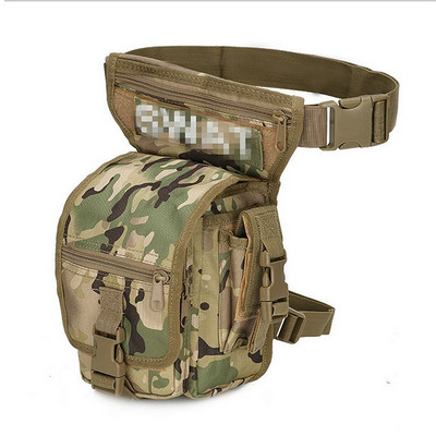 600D ūdensnecaurlaidīga neilona motociklu izjādes kempinga soma vīriešiem militārā taktiskā nolaižamā kāju soma vidukļa soma ar regulējamu augšstilbu siksnu