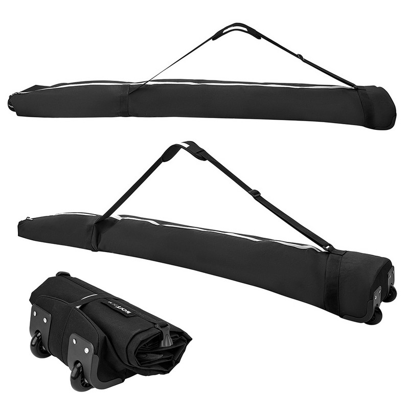Parduotuvės transportavimo snieglenčių krepšys su ratais žiemos slidinėjimo įrangos laikymo krepšys, didelės talpos, atsparus vandeniui, skirtas snieglenčių akiniams, pirštinėms