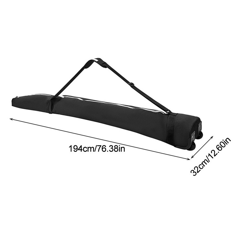 Parduotuvės transportavimo snieglenčių krepšys su ratais žiemos slidinėjimo įrangos laikymo krepšys, didelės talpos, atsparus vandeniui, skirtas snieglenčių akiniams, pirštinėms