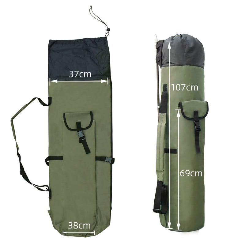 Žvejybos kuprinė vyrams Funkcinis meškerės laikymo krepšys, atsparus vandeniui, sulankstomas pečių žvejybos krepšys.