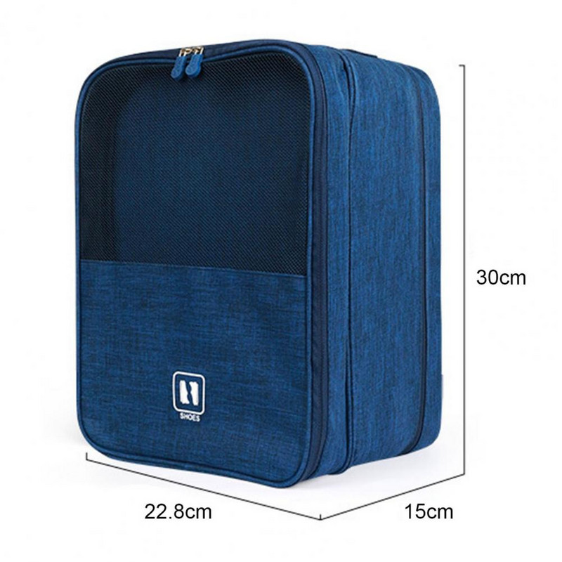 Apavu ceļojumu glabāšanas soma Iegarenas formas apavu organizators Rāvējslēdzējs Ceļojumu apavu uzglabāšanas konteiners Lielas ietilpības kedu uzglabāšanas soma