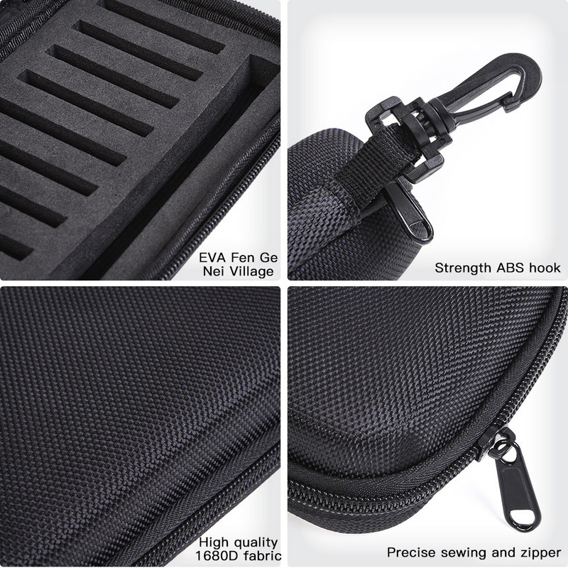 Momeală portabilă pentru pescuit cu muscă Spinner Linguriță Momeală Cutie de spumă Păstrăv Muște Cârlig de pește Cârlig de pește Hard EVA Carcasă de depozitare Container Bag FH07