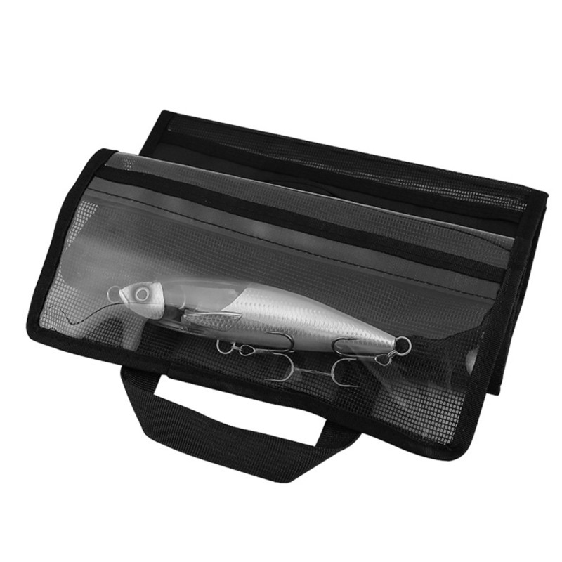 Elpojošas lielas ietilpības somas Tīkla salokāmi mānekļi Āķis rokassomiņa Netīrumu izturīga pārnēsājama makšķerēšanas ēsmu soma