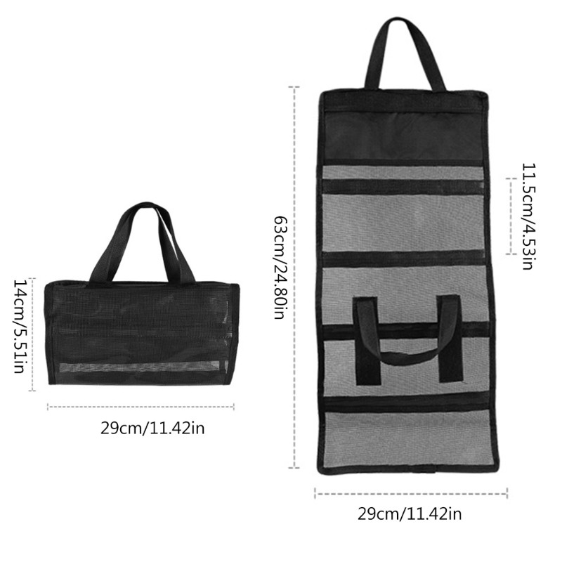 Elpojošas lielas ietilpības somas Tīkla salokāmi mānekļi Āķis rokassomiņa Netīrumu izturīga pārnēsājama makšķerēšanas ēsmu soma