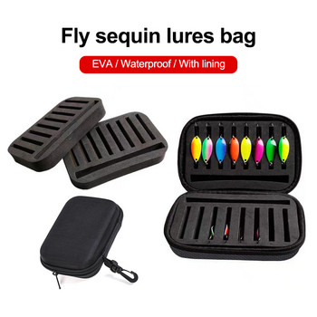 Portabale Fly Fishing Lure Spinner Spoon Bait Foam Box Πέστροφα Flies Fishook Fish Hook Σκληρή θήκη αποθήκευσης EVA Δοχείο αποθήκευσης Τσάντα