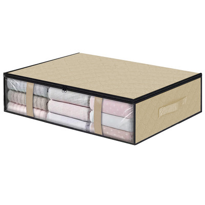 Zem gultas Uzglabāšanas soma pārnēsājamām saliekamām segas somām Garderobes Apģērbu Organizators Uzglabāšanas kaste Putekļu necaurlaidīgs Organizators Liela ietilpība