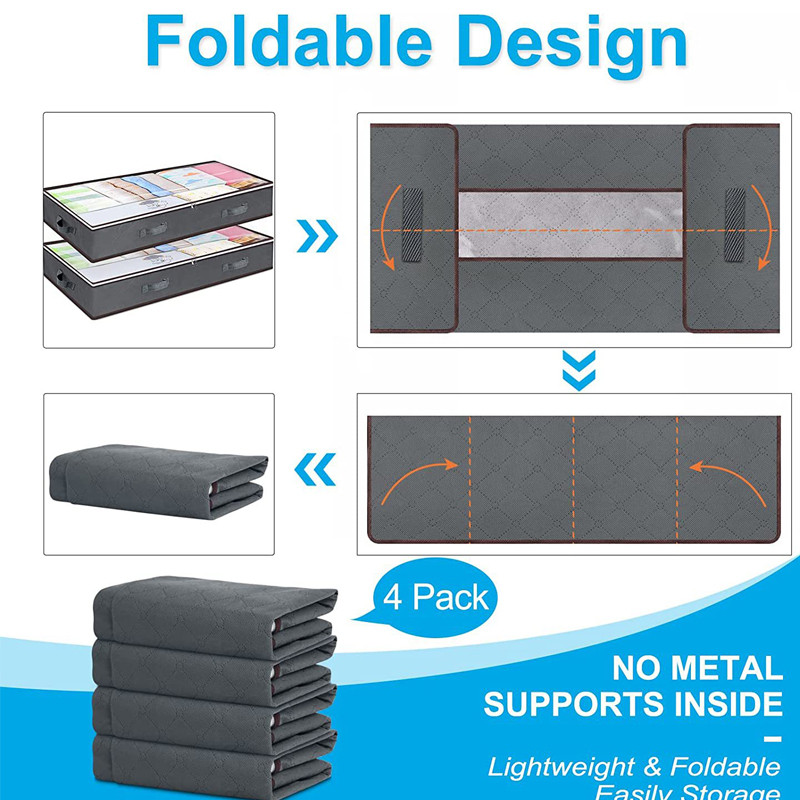 Neaustas apakšgultas segas glabāšanas soma organizators, drēbju skapis, drēbes, putekļi, mitrumizturīgs, apdares maiss, salokāma glabāšanas kaste 100x50x15