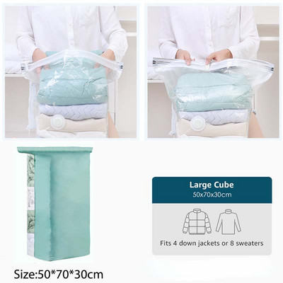 Nav nepieciešams sūknis Vakuuma maiss Segas Apģērbu Organizators Garderobes Uzglabāšana Sealer Somas Saspiestas Saliekamās vietas Somas Atkārtoti lietojams Ceļojumu komplekts