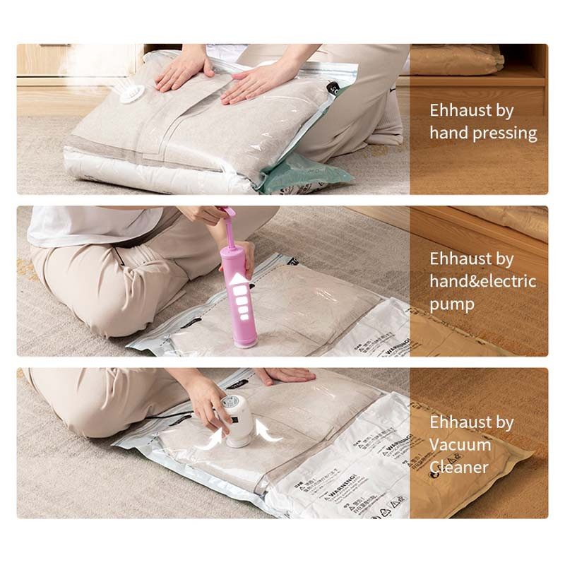 Nav nepieciešams sūknis Vakuuma maiss Segas Apģērbu Organizators Garderobes Uzglabāšana Sealer Somas Saspiestas Saliekamās vietas Somas Atkārtoti lietojams Ceļojumu komplekts