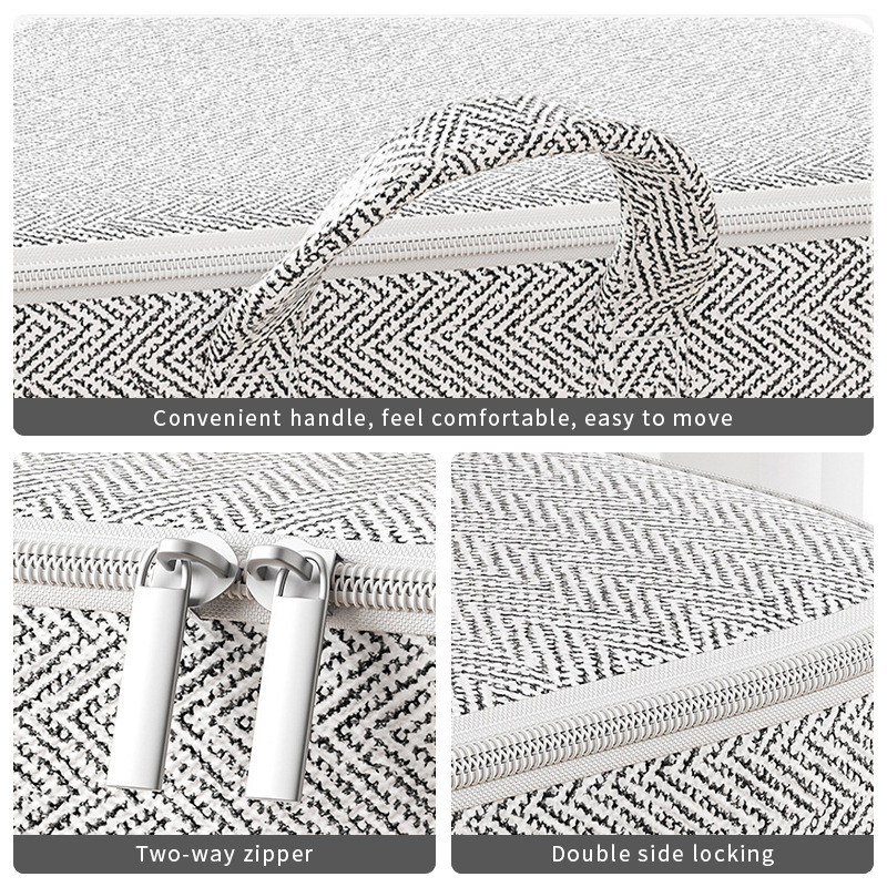 Segas organizatora glabāšanas soma ar rokturi, drēbes segas bagāžas mitrumizturīga uzglabāšanas soma ar vākiem liela ietilpība