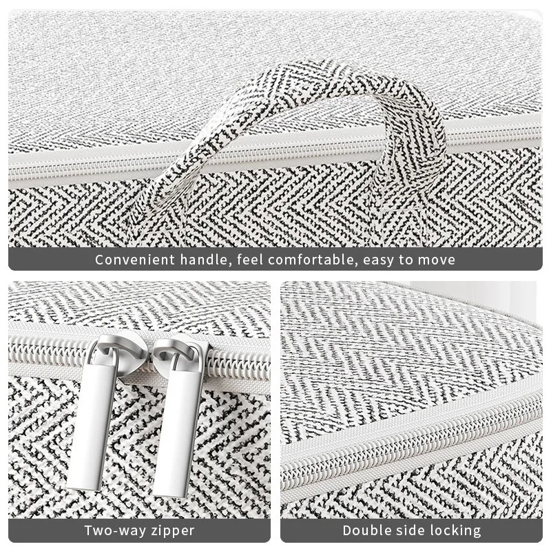 Segu tvertnes konteineri Auduma glabāšanas somas ar vākiem Houndstooth apģērbu organizētāji ar rokturi Skapis Skapis Vietas taupīšanas soma