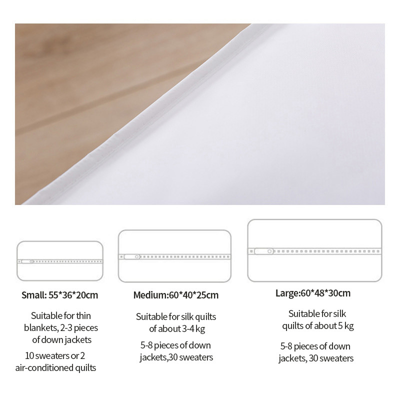 Ūdensnecaurlaidīgs apģērbu glabāšanas soma Rāvējslēdzējs Uzglabāšanas soma Garderobe Sega sega Glabāšanas skapja organizators Skapja organizators