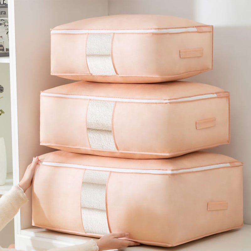 Drēbju skapja skapja organizētājs Salokāms maisiņš drēbju glabāšanai Neausto apģērbu organizators Spilvens segas segas soma Mājas organizators