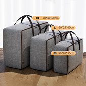 Apģērbu segas maisiņi konteineru organizatori ar rokturi Auduma glabāšanas somas ar vākiem guļamistabas skapim drēbju skapim