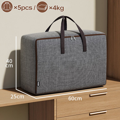 Apģērbu segas maisiņi konteineru organizatori ar rokturi Auduma glabāšanas somas ar vākiem guļamistabas skapim drēbju skapim