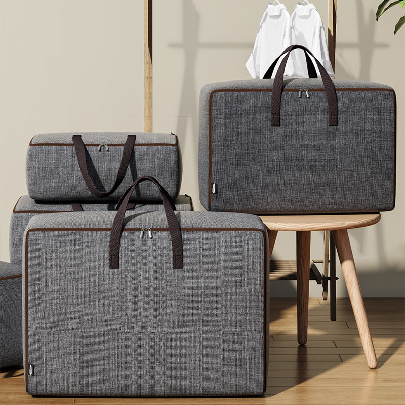 Apģērbu segas maisiņi konteineru organizatori ar rokturi Auduma glabāšanas somas ar vākiem guļamistabas skapim drēbju skapim