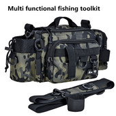 92 tipa Luga Bag Daudzfunkcionāla uzglabāšana Makšķerēšanas komplekts Viena pleca jostas soma Crossbody āra piederumi Makšķerēšanas rīki
