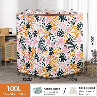1 gab Futon glabāšanas soma, neaustie audumi, caurspīdīgs vizuālais logs segas uzglabāšanai, mājsaimniecības priekšmetu uzglabāšanas soma