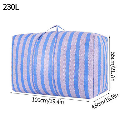Višenamjenska torba za pohranu Organizatori Vreća za pakiranje prtljage Super veliki kapacitet Poplun otporan na prašinu Prijenosni prugasti prostor za pohranu 이불가방