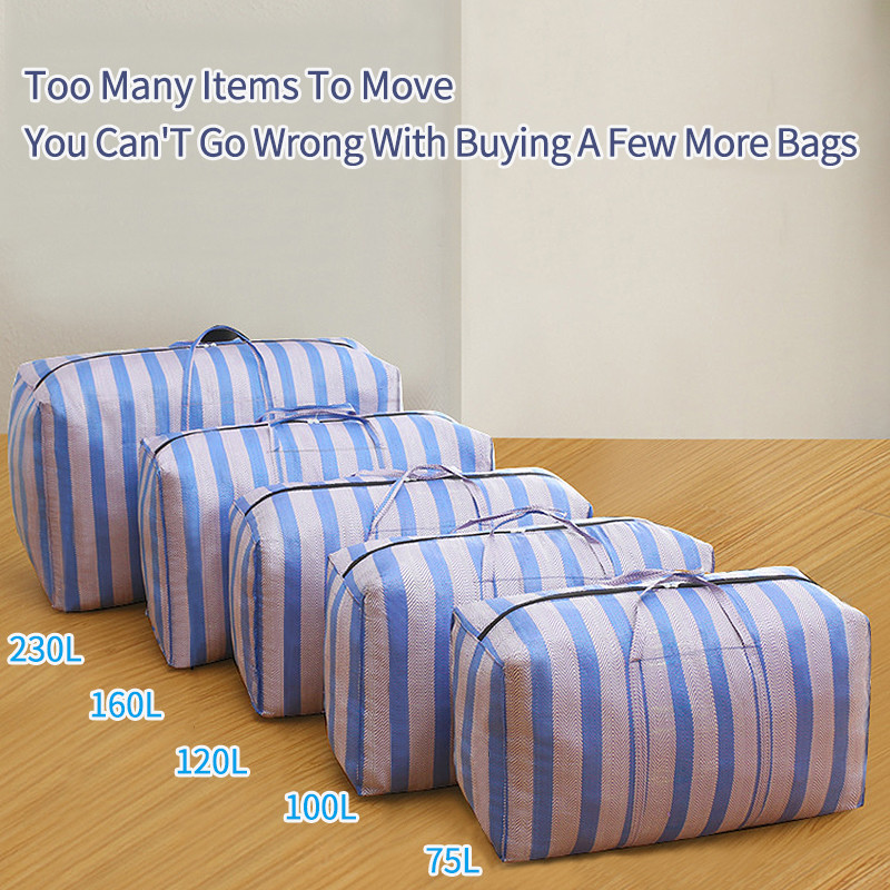 Višenamjenska torba za pohranu Organizatori Vreća za pakiranje prtljage Super veliki kapacitet Poplun otporan na prašinu Prijenosni prugasti prostor za pohranu 이불가방