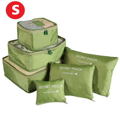 6gab Ceļojumu uzglabāšanas organizatora somas Pārnēsājamas ceļojumu čemodānu organizatora somas sievietēm Apģērbi Apavi Grims soma Bagāžas organizators