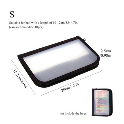Plastična prozirna Visual Squid Jig Lure Kutija za pohranu udica s dvosmjernim patentnim zatvaračem torba za ribolov mamaca za pohranu lignji udica Lure