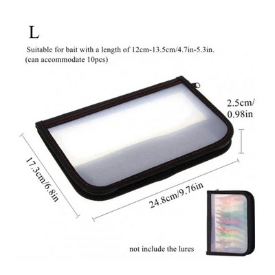 Plastična prozirna Visual Squid Jig Lure Kutija za pohranu udica s dvosmjernim patentnim zatvaračem torba za ribolov mamaca za pohranu lignji udica Lure