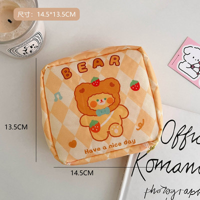 Sieviešu higiēnas salvešu tamponu uzglabāšanas soma Jauki higiēniskās paketes maisiņi Pārnēsājami kosmētikas lūpu krāsas atslēgas austiņu datu kabeļi