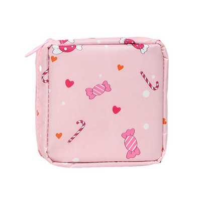 Sieviešu higiēnas salvešu tamponu uzglabāšanas soma Jauki higiēniskās paketes maisiņi Pārnēsājami kosmētikas lūpu krāsas atslēgas austiņu datu kabeļi