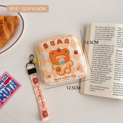 Sieviešu higiēnas salvešu tamponu uzglabāšanas soma Jauki higiēniskās paketes maisiņi Pārnēsājami kosmētikas lūpu krāsas atslēgas austiņu datu kabeļi