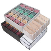 24 Režģa neaustas zeķes Biksītes Apakšveļas Uzglabāšanas Kaste Saliekamas Jostu Saites Organizatori Kaste Garderobes Skapja Dalītāju Kastes