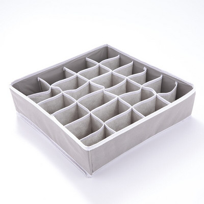 24 Režģa neaustas zeķes Biksītes Apakšveļas Uzglabāšanas Kaste Saliekamas Jostu Saites Organizatori Kaste Garderobes Skapja Dalītāju Kastes