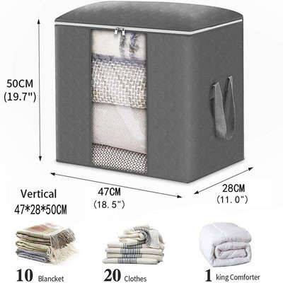 Segas glabāšanas soma salokāms apģērbu organizators Lielas ietilpības segas šķirošanas maiss Putekļu necaurlaidīgs skapis drēbju skapis organizētāji uzglabāšanas kaste