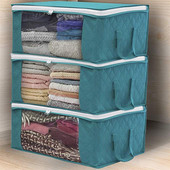 Sklopiva kutija velikog kapaciteta Poklopac s patentnim zatvaračem Prozirni organizator Polica za spavaću sobu Ormar Odjeća Ormarić za igračke Kutija