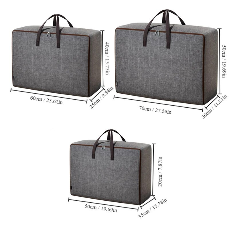 1gb mājsaimniecības Oksfordas apģērbu un segas glabāšanas soma Izturīga un ūdensnecaurlaidīga bagāžas soma Garderobes organizēšana un uzglabāšana