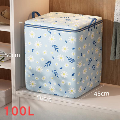 1Gb Karikatūras margrietiņu raksta glabāšanas kaste Lielas ietilpības rāvējslēdzēja organizators Daudzpusīgs putekļu necaurlaidīgs konteiners, apģērbu uzglabāšanas soma
